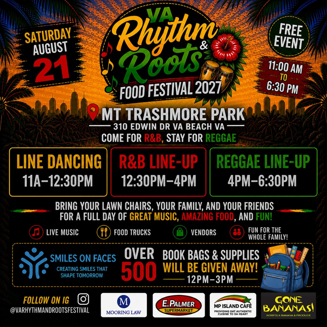 VA Rhythm & Roots Festival 2027 food festival flyer